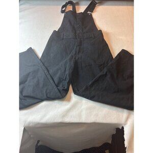 Womens Universal Thread Black Denim Overalls Size 10
